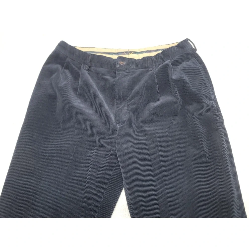 Polo Ralph‎ Lauren Pants Mens 38x32 (Fits 35x30) Navy Corduroy Classic Cuffed
